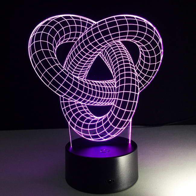 Lampe 3D LED Illusion Truite KissKissMetal