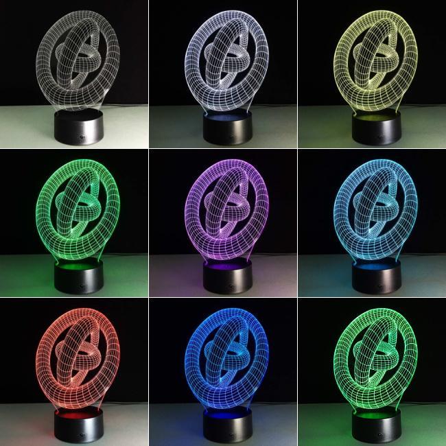 Customizable 3D LED Light With Interchangeable Acrylic Discs